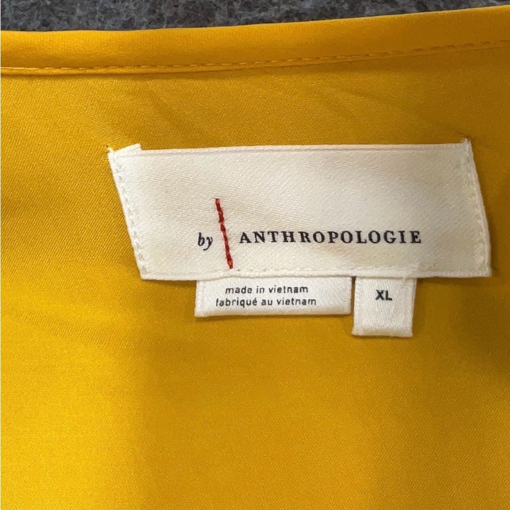 Anthropologie Somerset Satin Edition in Mango Midi Maxi Dress XL - Picture 4 of 5